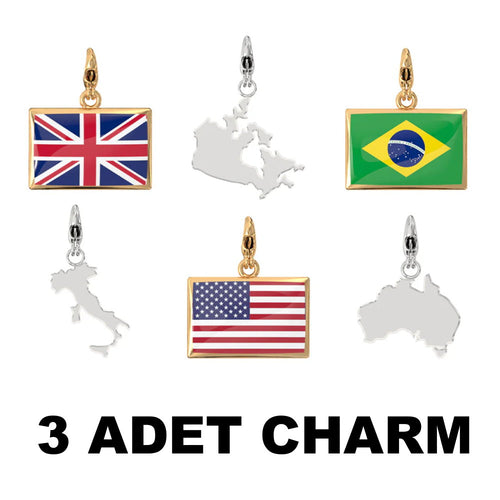 3 Adet Ülke Charm